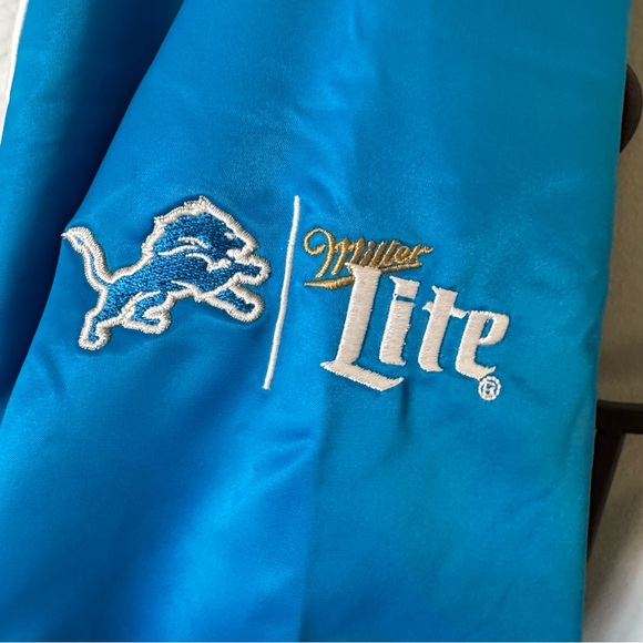NFL DETROIT LIONS Miller Lite Men’s or Women’s Large Jacket - Blue - Picture 4 of 7
